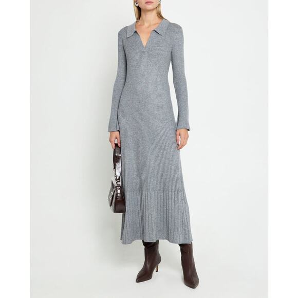 Caara Nicole Soft Knit Sweater Dress Long Sleeve Dark Gray Size Small NWT - Picture 1 of 14